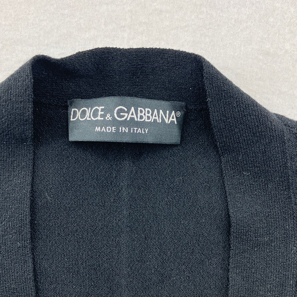Dolce & Gabbana Black Cardigan Sweater